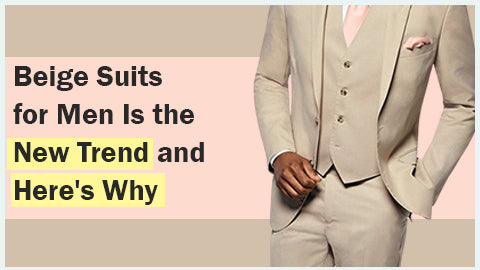 Beige Men 3 Piece Suit Notch Lapel Formal Party Prom Groom Tuxedo Wedding  Suits 