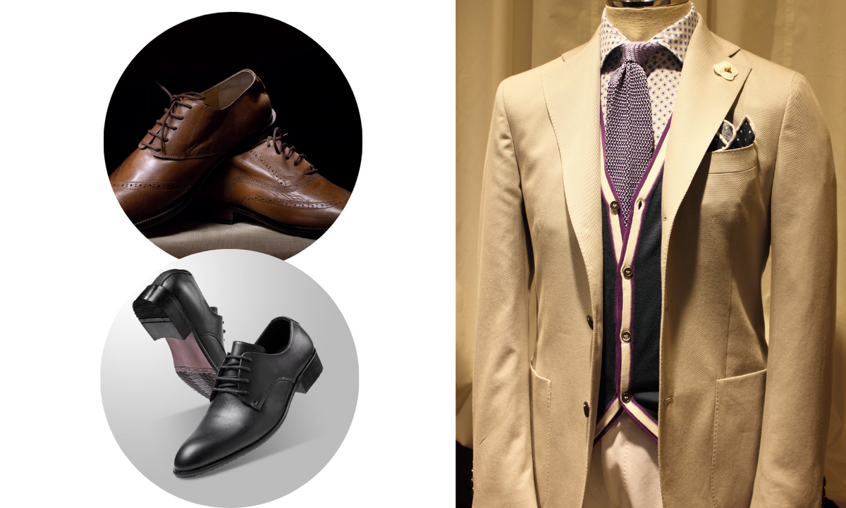 What Color Shoes to Wear With Tan Suit Flex Suits