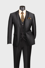 Black shiny mens suits