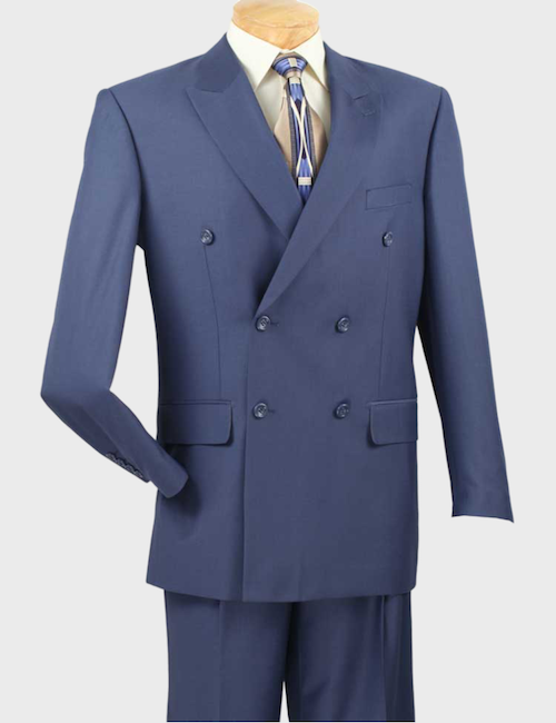 Blue double breasted suit