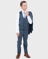 Boys Navy Sharkskin Suits