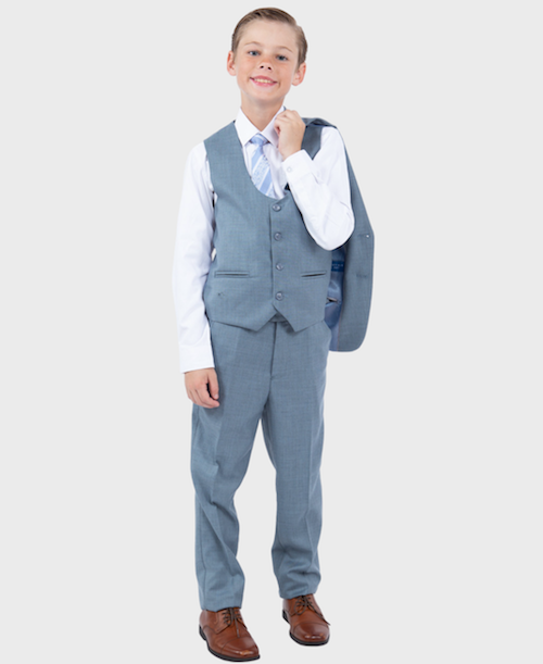 Boys smoke blue Sharkskin Suit
