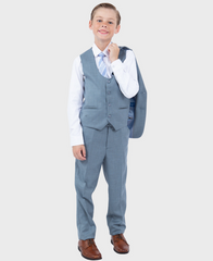 Boys smoke blue Sharkskin Suit
