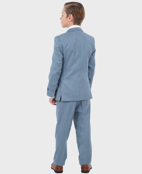 Boys smoke blue Sharkskin Suits