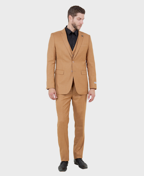 Coffee Brown Sharkskin Three Piece Suit – FlexSuits