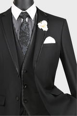 all black 3 piece tuxedo
