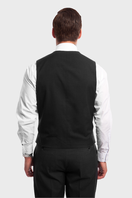 Black 3 Piece Peak Lapel Suit  FlexSuits