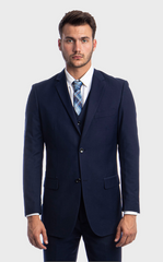 Blue Modern Fit 3-Piece Suit