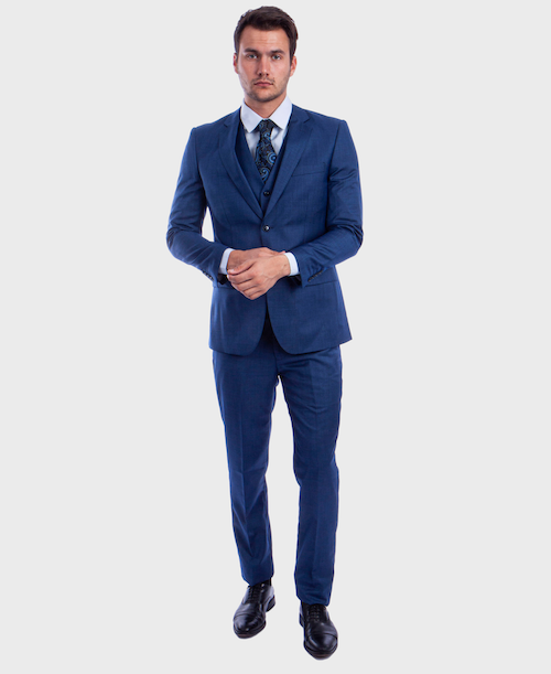 Blue 3 Piece Hybrid Fit Suit – FlexSuits