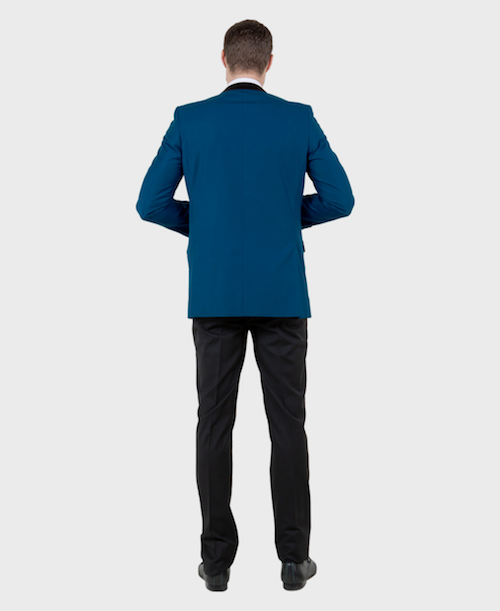 Blue Tuxedo Jacket with Black Lapel FlexSuits Blue Tuxedo Jacket with Black Lapel FlexSuits