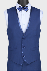 blue tuxedo vest