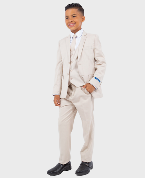Tan Boys Slim Fit Suit – FlexSuits