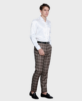 brown plaid dress pants