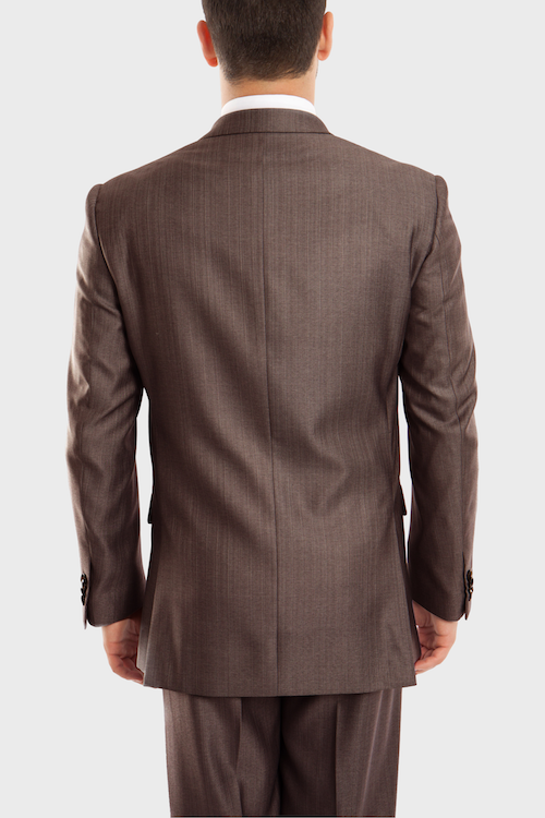 Brown Sharkskin Modern Fit 3-Piece Suit – FlexSuits