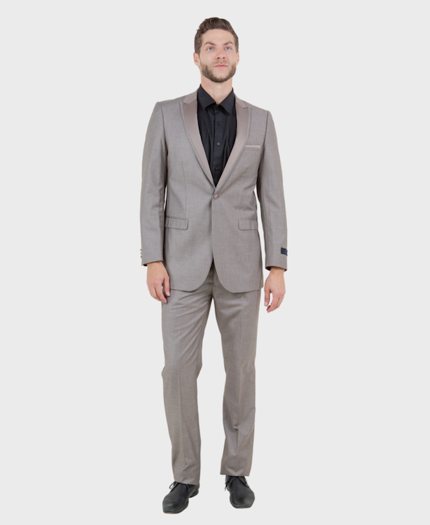Champagne 1 Button Peak Lapel Tuxedo, 36S / Champagne
