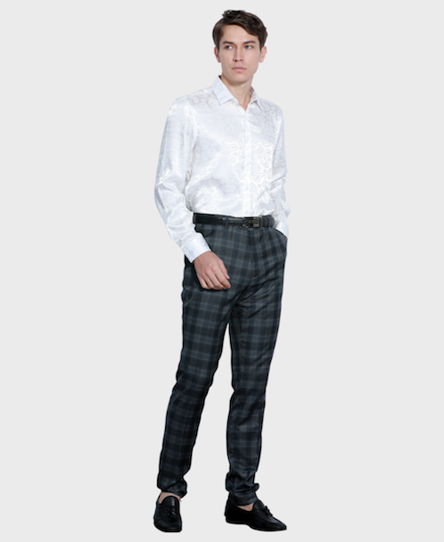 Charcoal Plaid Dress Pants Charcoal Plaid Dress Pants