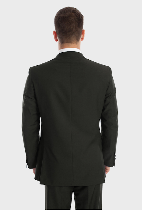 Two Button Charcoal Slim Fit Suit, 38L / Charcoal