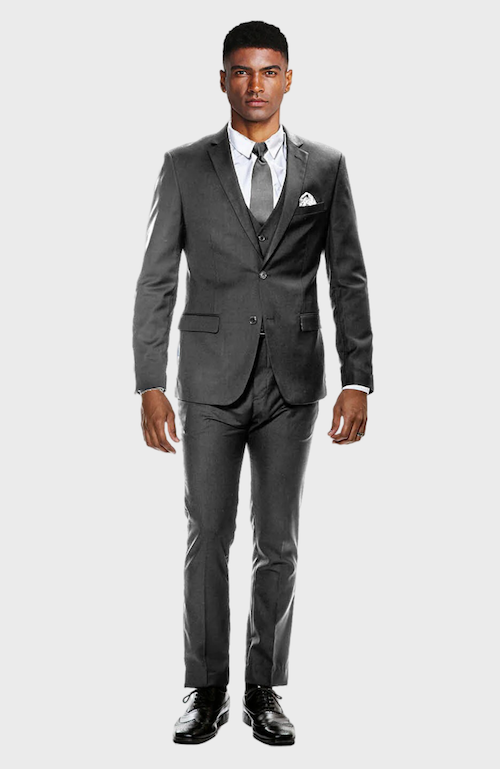 Men s Charcoal Ultra Slim Fit 3 Piece Suit Dark Grey Suit Wedding Flex Suits