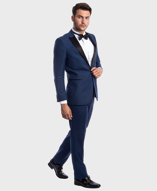 cobalt blue slim fit tuxedo