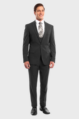 dark gray 3 piece suit