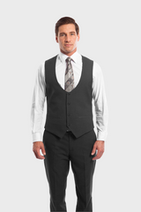 dark gray slim fit suit