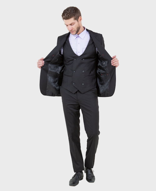 formal all black suit