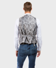 gray tweed suit vest