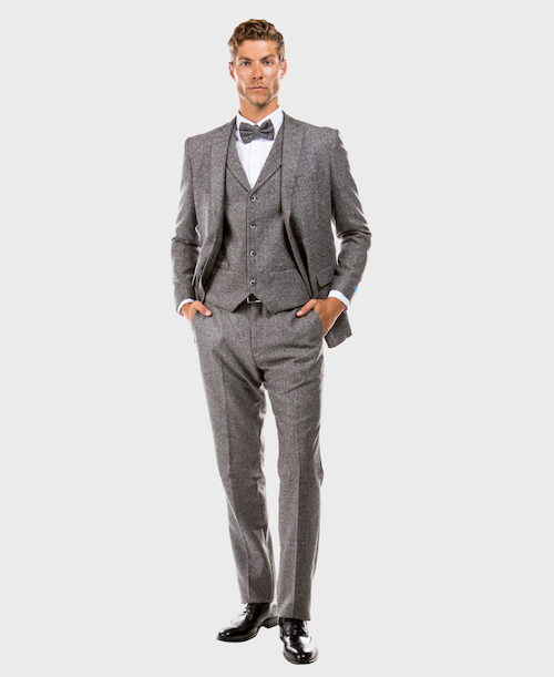 スーツ Beams Dickies TRIPSTER Tweed Suit Grey Grey Overcheck Tweed 3 Piece Suit – Tweedmaker