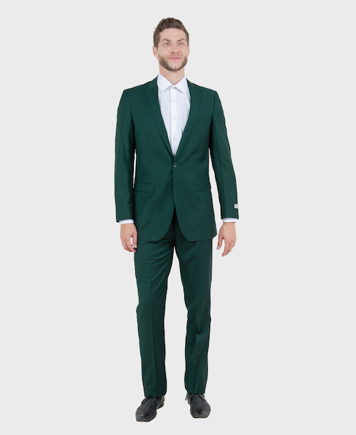 slim fit dress slacks Hunter Green One Button Slim Fit Suit, 42s / Hunter Green