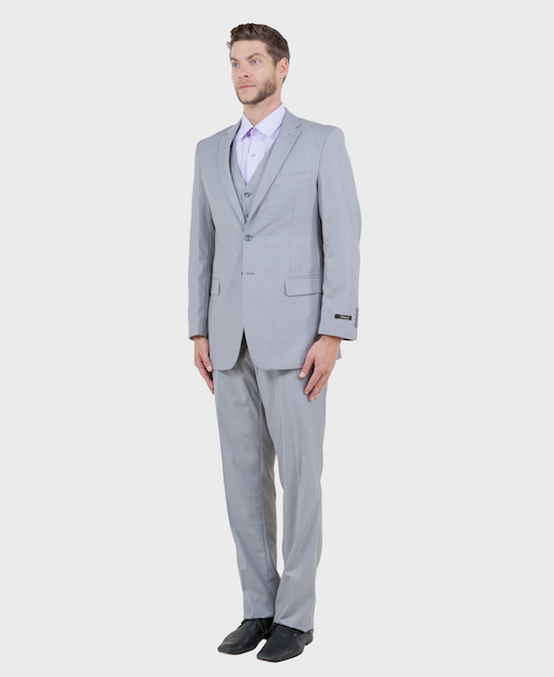 Light Grey Modern Fit 3-Piece Suit, 60L / Light Grey Light Grey Modern Fit 3-Piece Suit, 60L / Light Grey