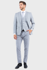 Light Grey Stretch 3 Piece Suit