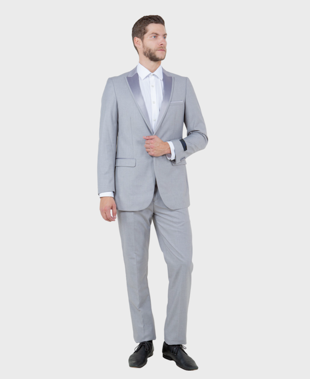 Light Grey 1 Button Peak Lapel Tuxedo, 42S / Lt Grey Light Grey 1 Button Peak Lapel Tuxedo, 42S / Lt Grey