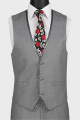 light grey tuxedo vest