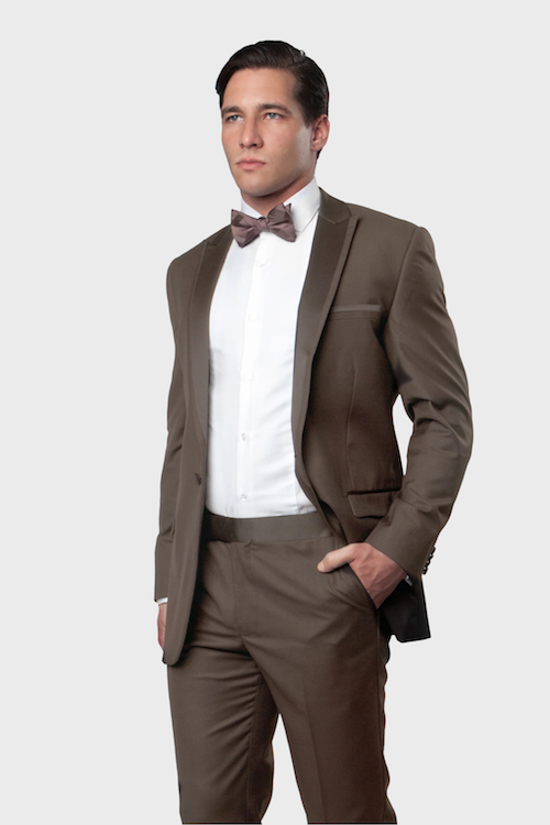 Champagne 1 Button Peak Lapel Tuxedo, 36S / Champagne