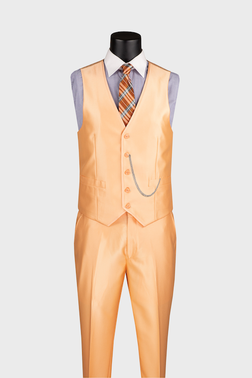 mens orange suit vest