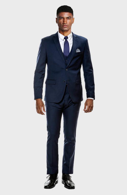 Men's Navy Ultra Slim Fit 3-Piece Prom Suit – FlexSuits