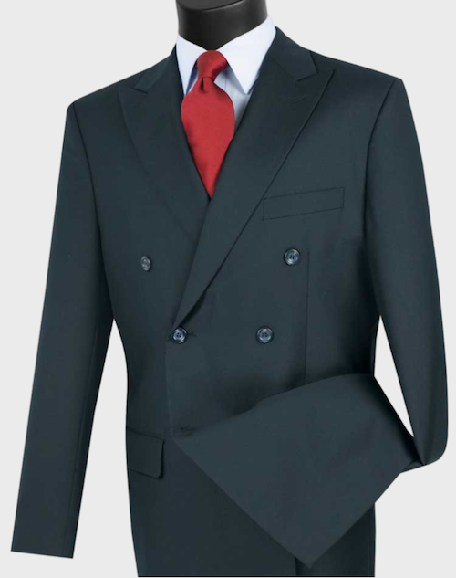 navy blue double breasted suit