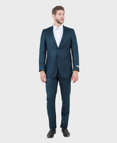 Navy Slim Fit Sharkskin Suit