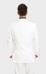 Off White One Button Slim Fit Suit