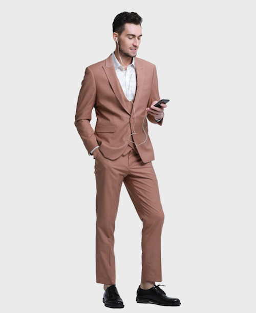 peach suit mens