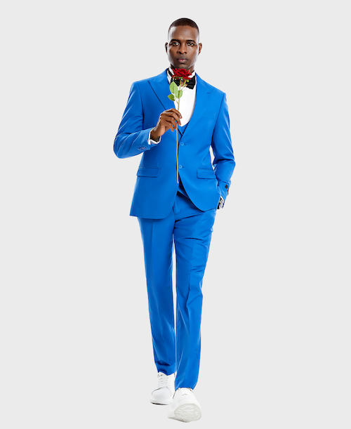 Royal Blue Slim Fit Wide Peak Lapel Suit Royal Blue Slim Fit Wide Peak Lapel Suit