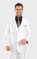 White Shiny Vested Suit