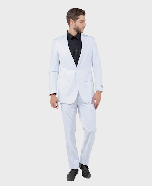 White One Button Slim Fit Suit FlexSuits White One Button Slim Fit Suit FlexSuits