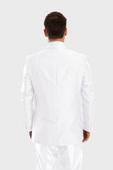 White Shiny Vested Suit