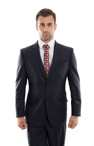 Navy Wool Twill Modern Fit Suit