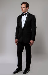 Black Peak Lapel with Shawl Collar Tuxedo