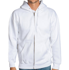 White Zip Up Hoodie Sweatshirt
