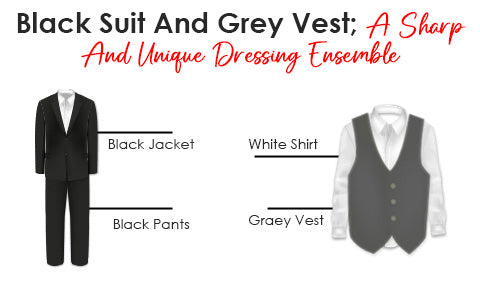 Black Suit And Grey Vest