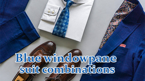 Blue windowpane suit combinations