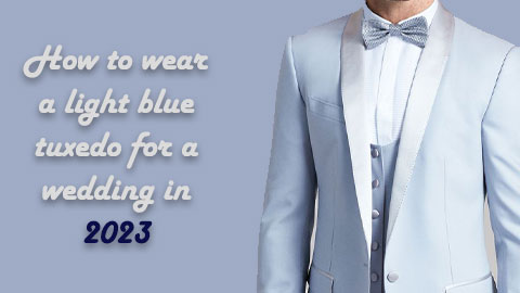 light blue tuxedo for a wedding